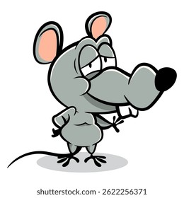 Little Rat cartoon characters. Best for sticker, mascot, and logo with pest themes