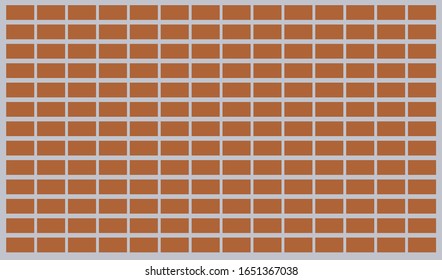 Pequeños rectángulos en colores marrones sobre icono vector de fondo blanco, vector de pared de ladrillo, vector para el diseño gráfico