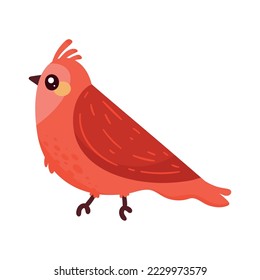 little red bird animal icon