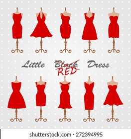 Little Red Dress Fashion Boutique Set ...