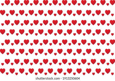 Little red heart pattern background used to decorate gift boxes on special days. Popular on Valentine's Day or Mother's Day symbolizes love.