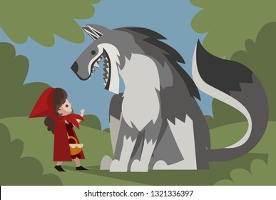 little red hood with big bad wolf