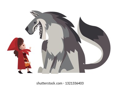 little red hood with big bad wolf