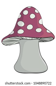 Little red mushroom with white dots