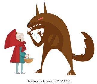 little red riding hood with big bad wolf