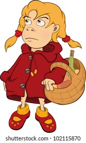 Little Red Riding Hood. Cartoon