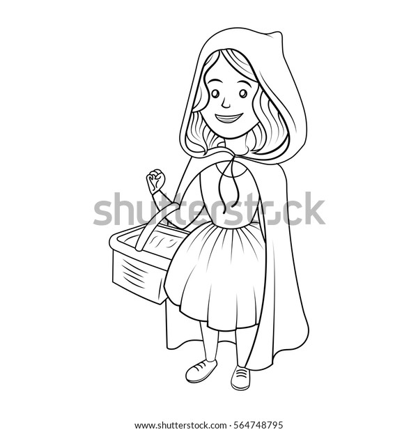 Little Red Riding Hood Coloring Book Stock Vector (Royalty Free) 564748795