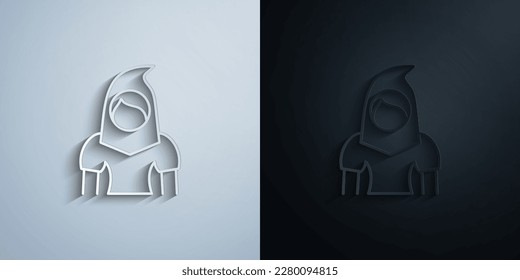 Little red riding hood, fairy tale paper icon with shadow effect vector illuistration design