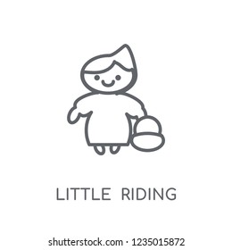 Little red riding hood linear icon. Modern outline Little red riding hood logo concept on white background from Fairy Tale collection. Suitable for use on web apps, mobile apps and print media.