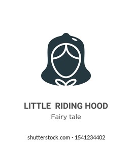Little red riding hood vector icon on white background. Flat vector little red riding hood icon symbol sign from modern fairy tale collection for mobile concept and web apps design.