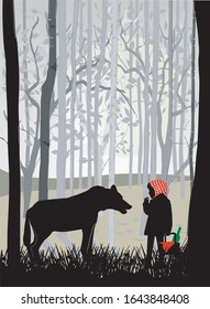 Little Red Riding Hood and the wolf
