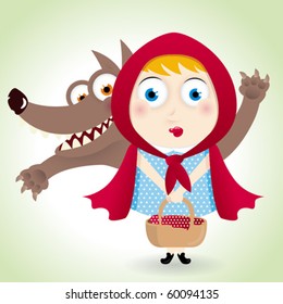 Little Red Riding Hood And Wolf