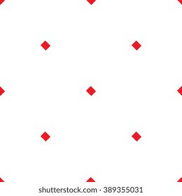 Little Red Vector Diamonds Or Rhombus Seamless Pattern