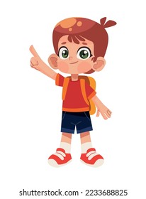 little redhead boy kid character