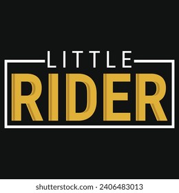 Little rider bicycle riding typography tshirt design 