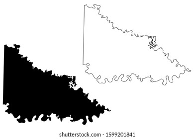 Little River County, Arkansas (U.S. county, United States of America,USA, U.S., US) map vector illustration, scribble sketch Little River map