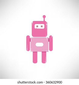 little robot, vector robot icon
