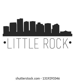 Little Rock Arizona. City Skyline. Silhouette City. Design Vector. Famous Monuments.