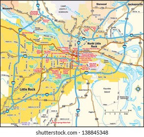 Little Rock, Arkansas Area Map