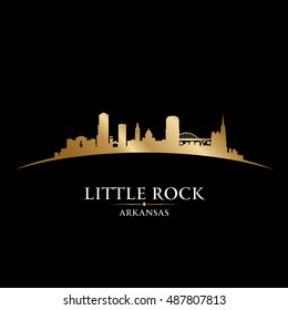 Little Rock Arkansas city skyline silhouette. Vector illustration