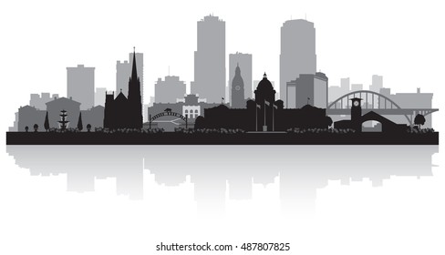 Little Rock Arkansas city skyline vector silhouette illustration