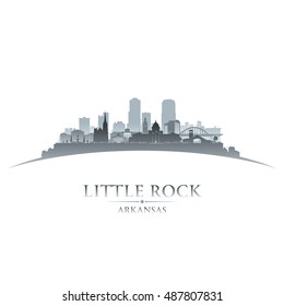 Little Rock Arkansas city skyline silhouette. Vector illustration