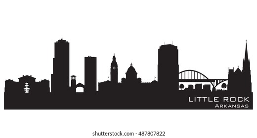 Little Rock Arkansas Skyline Detailed Vector Stock Vector (Royalty Free ...