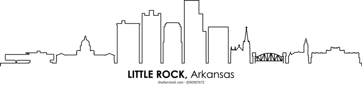 Little Rock Arkansas Usa City Skyline Stock Vector (royalty Free 