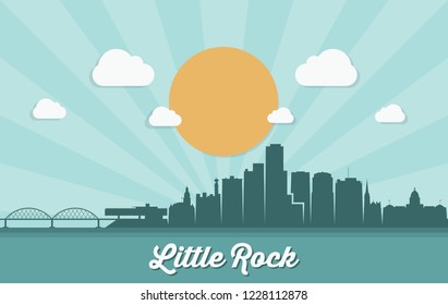 Little Rock skyline - Arkansas, United States of America, USA - vector illustration