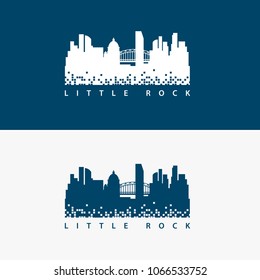 Little Rock Skyline City Logo Vector