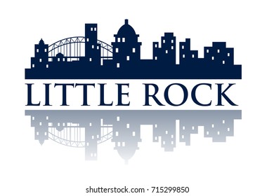 Little Rock Skyline City Logo Stock Vector (Royalty Free) 715299850