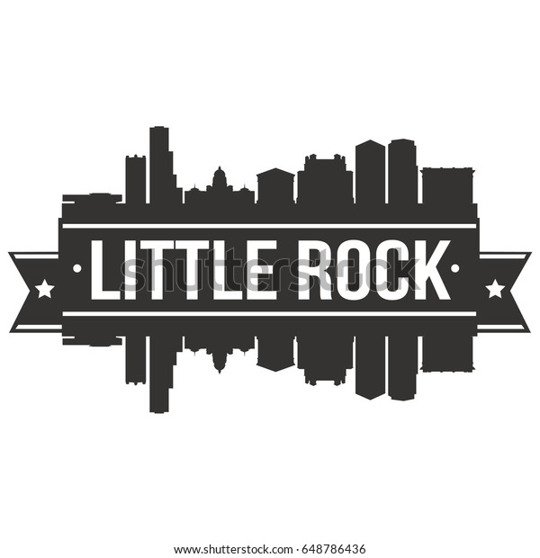 Little Rock Skyline Silhouette Design City Stock Vector (Royalty Free ...