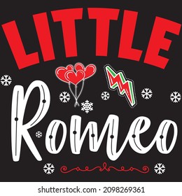 Little Romeo t shirt design, vector file.