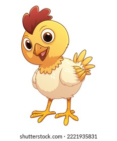 Little Rooster Cartoon Animal Illustration