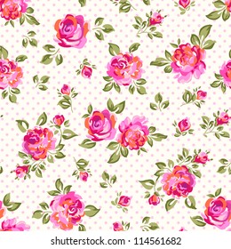 Little Rose Seamless Background