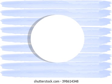 Little round frame on like watercolor background