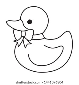 little rubber duck toy icon