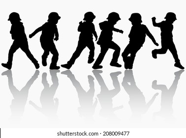Little runner silhouette