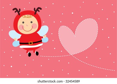 little santa greeting card