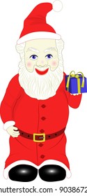 little Santa with  small gift