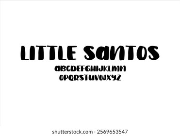 Little Santos font for logo and headline. Isolated vector typeset