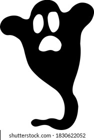 Little scary ghost. Halloween. Vector illustration