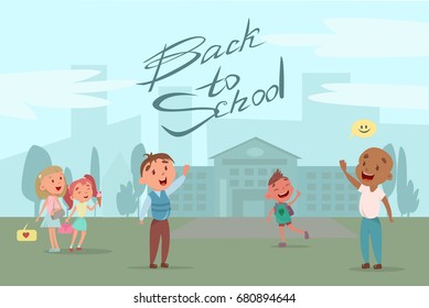 little school children across from school