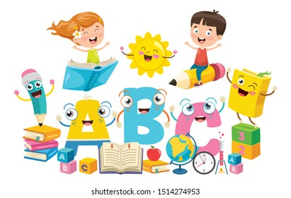 Los Niños De La Escuela Pequeña Estudian Y Aprenden