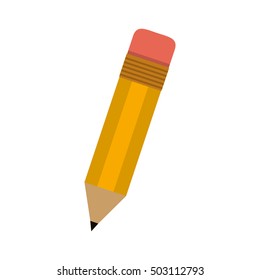 little school pencil with eraser
