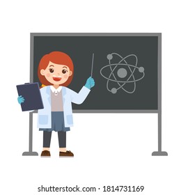 niñito de ciencia trabajando con herramientas de ciencia en el laboratorio. Niño con una lección de química. De vuelta a la escuela. Educación química con niños.