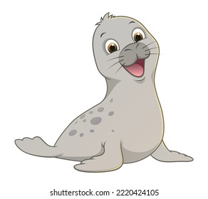 Little Seal Cartoon Animal Illustration