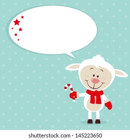 Little sheep with candy
