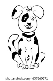 Little simple vector dog