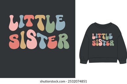 Little Sister vector illustration for t-shirt and other uses.